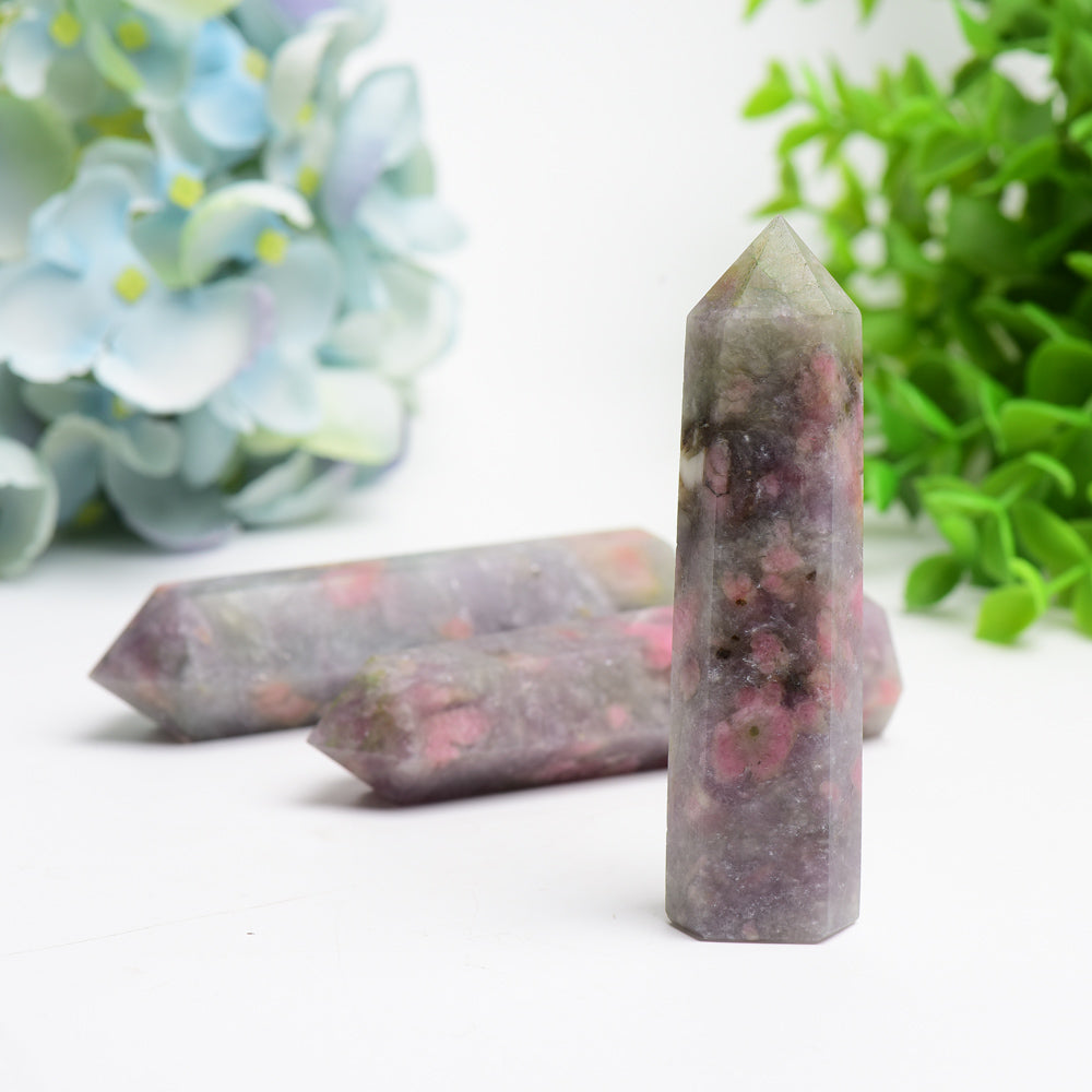 2.5"-4.0" Pink Tourmaline Crystal Point Bulk Wholesale  Crystals USA