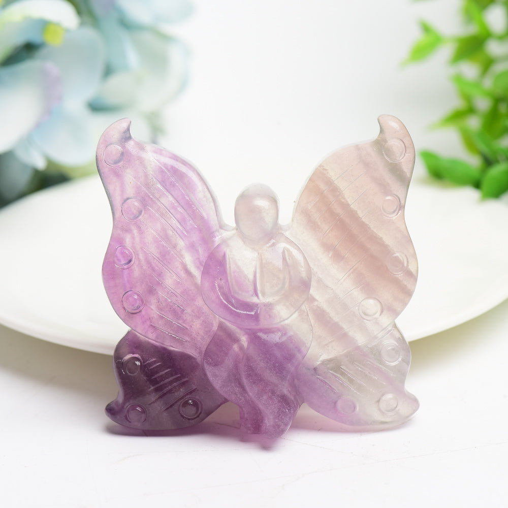 2.5" Mixed Crystal Buterfly Fairy Crystal Carving Bulk Wholesale  Crystals USA