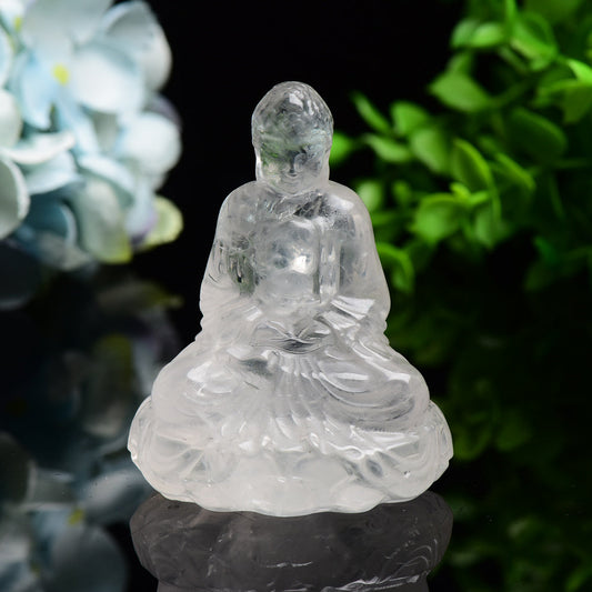 3.2" Clear Quartz Buddha Crystal Carving Bulk Wholesale  Crystals USA