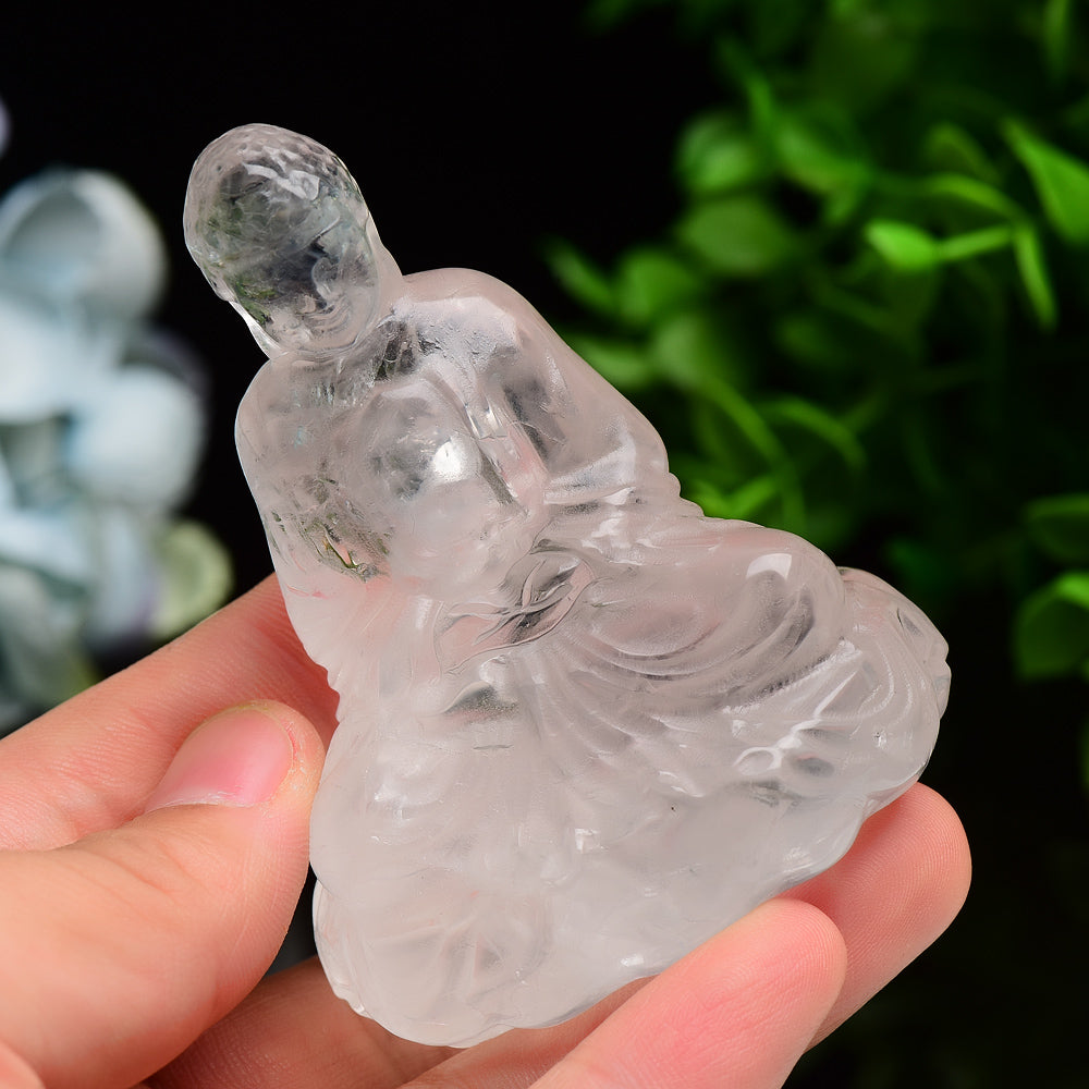 3.2" Clear Quartz Buddha Crystal Carving Bulk Wholesale  Crystals USA