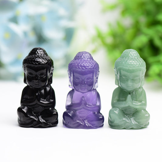 2.3" Buddha Crystal Carving Wholesale Crystals USA