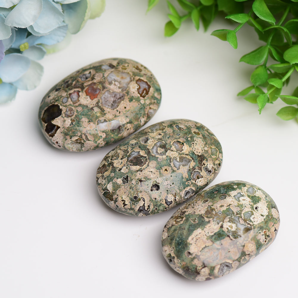 2.4" Rainforest Jasper Palm Stone Wholesale Crystals USA