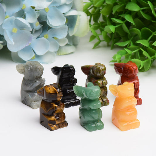 1.5" Rabbit Animal Crystal Carving Wholesale Crystals USA