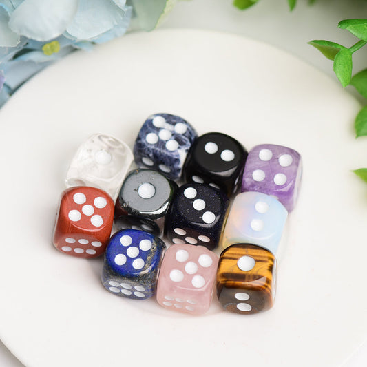 0.5" Mixed Crytsal Dice Crystal Carving Wholesale Crystals USA