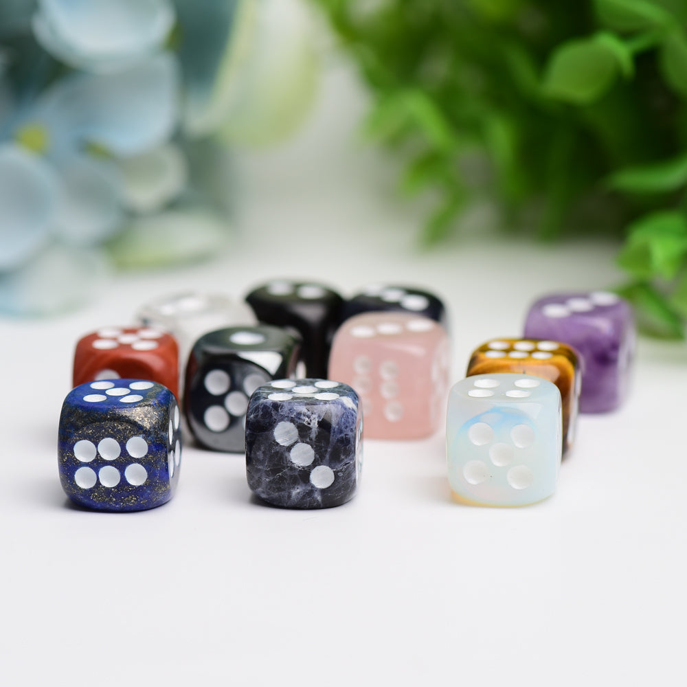 0.5" Mixed Crytsal Dice Crystal Carving Wholesale Crystals USA