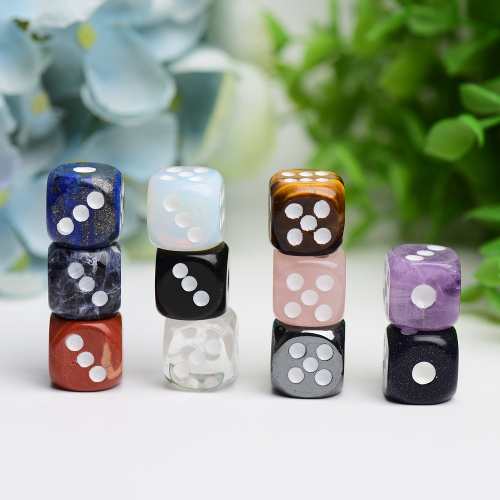 0.5" Mixed Crytsal Dice Crystal Carving Wholesale Crystals USA