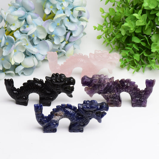 4.7" Dragon Animal Crystal Carving Free Form Wholesale Crystals USA