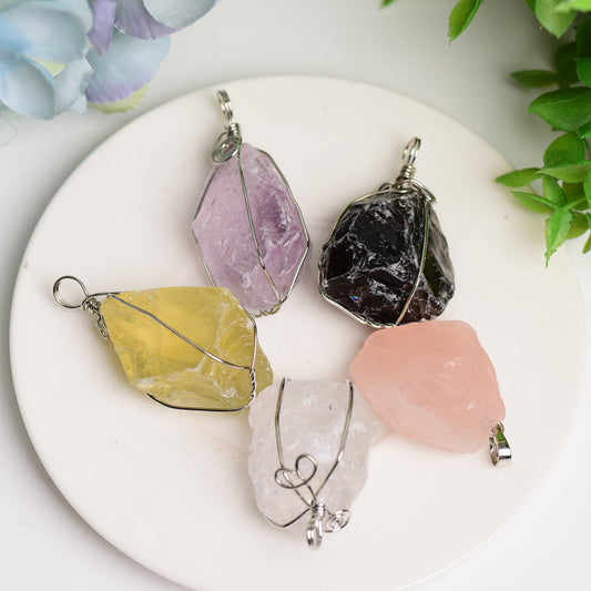 Raw Stone Crystal Pendant Wholesale Crystals USA