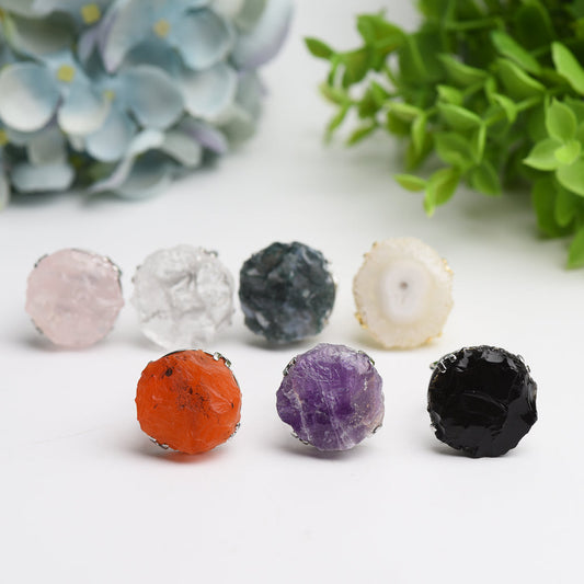 Mixed Raw Stone Ring Bulk Wholesale  Crystals USA