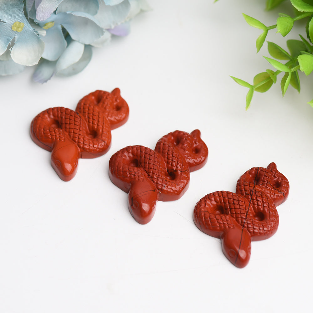 2.0" Red Jasper Snake Crystal Carving Bulk Wholesale  Crystals USA