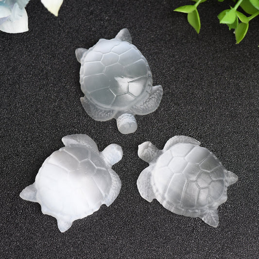 1.8" Selenite Turtle Crystal Carving Bulk Wholesale  Crystals USA