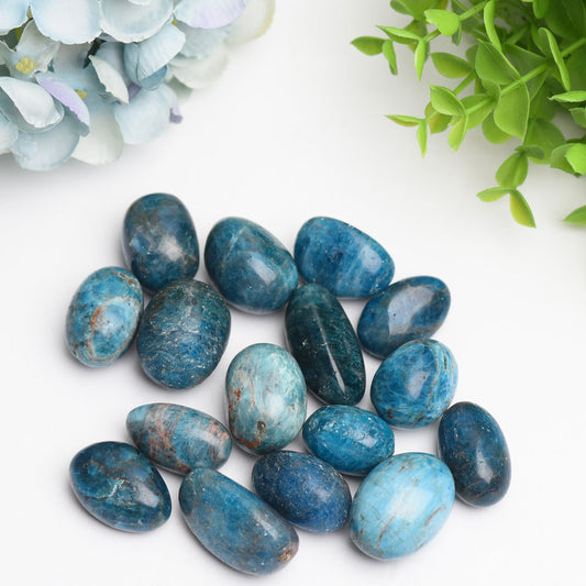 25-30mm Blue Appatite Crystal Tumbles Bag Bulk Wholesale Wholesale Crystals USA