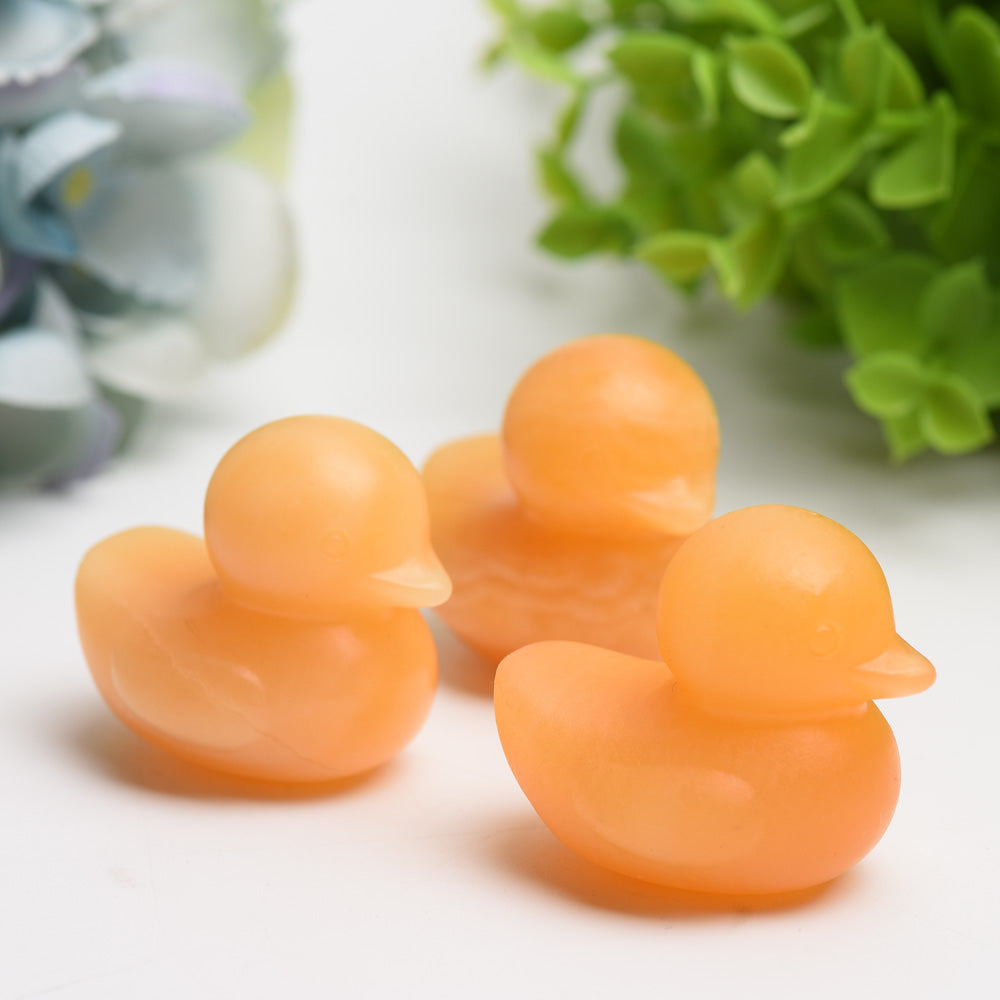 1.8" Orange Calcite Duck Crystal Carving Bulk Wholesale Wholesale Crystals USA