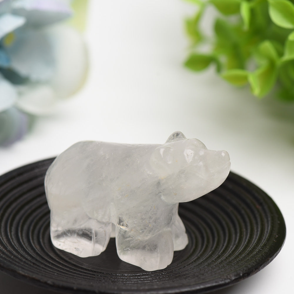 2.2" Mixed Crystal Bear Crystal Carving Bulk Wholesale Wholesale Crystals USA