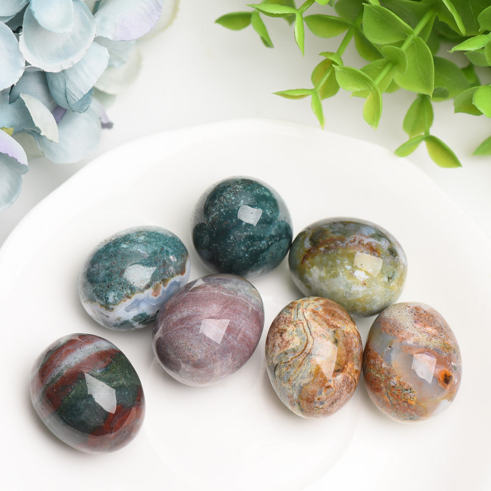 1.2" Ocean Jasper Egg Crystal Carving Bulk Wholesale Wholesale Crystals USA