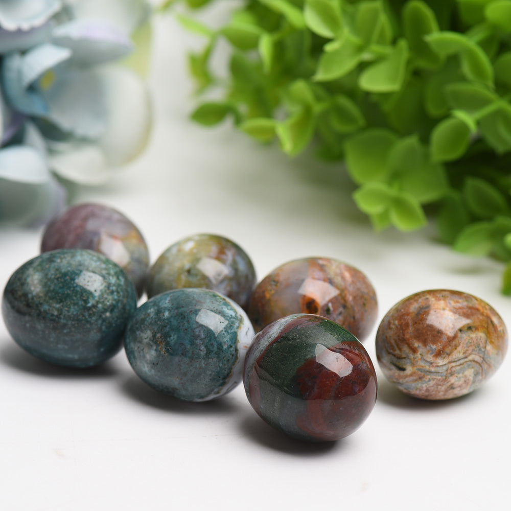 1.2" Ocean Jasper Egg Crystal Carving Bulk Wholesale Wholesale Crystals USA