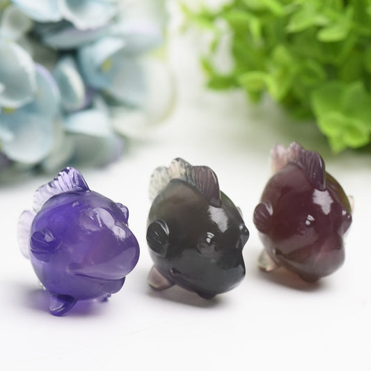 2.0" Fluorite Fish Crystal Carving Bulk Wholesale Wholesale Crystals USA