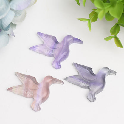 1.5" Fluorite Hummingbird Crystal Carving Bulk Wholesale Wholesale Crystals USA