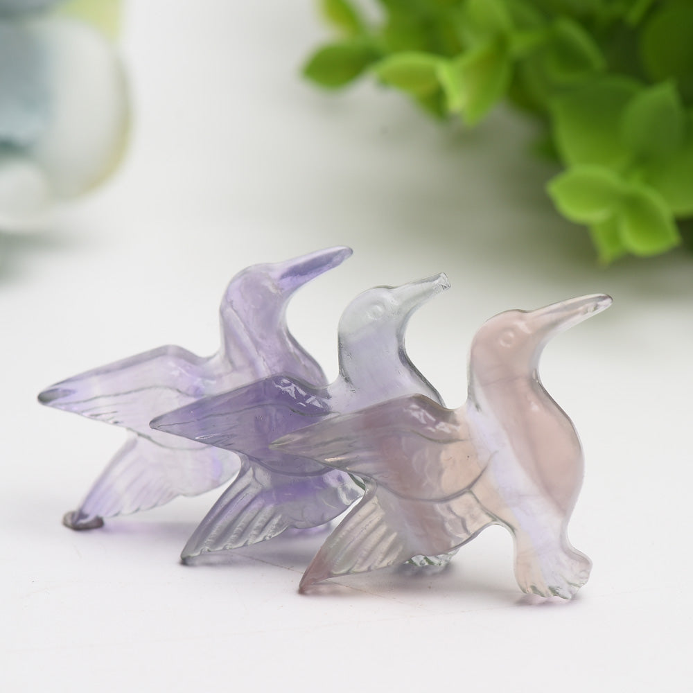 1.5" Fluorite Hummingbird Crystal Carving Bulk Wholesale Wholesale Crystals USA