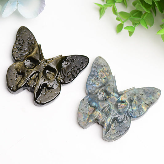 3.0" Labradorite & Golden Obsidian Butterfly Carving Bulk Wholesale  Crystals USA