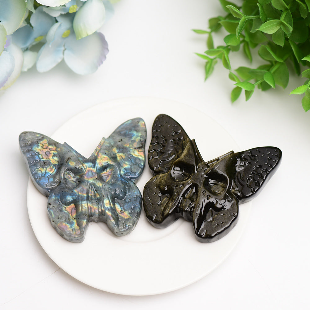 3.0" Labradorite & Golden Obsidian Butterfly Carving Bulk Wholesale  Crystals USA