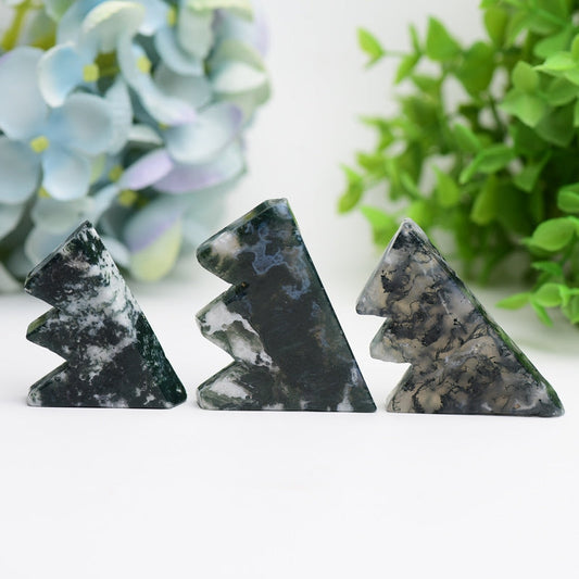 2.0"-2.5" Moss Agate Mountain Shape Crystal Slab Bulk Wholsale Wholesale Crystals USA