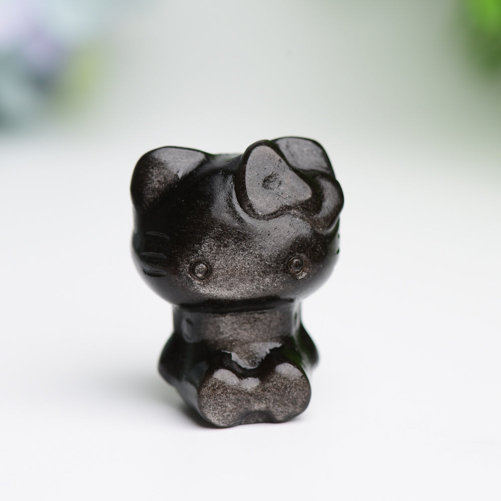 1.3" Mini Hello Kitty Cat Crystal Carving Bulk Wholesale Wholesale Crystals USA