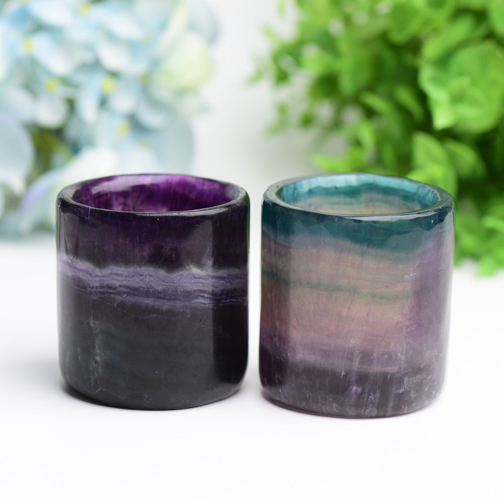 2.5" Rainbow Fluorite Cup Crystal Carving Bulk Wholesale Wholesale Crystals USA