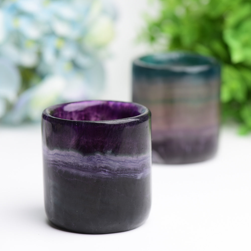 2.5" Rainbow Fluorite Cup Crystal Carving Bulk Wholesale Wholesale Crystals USA