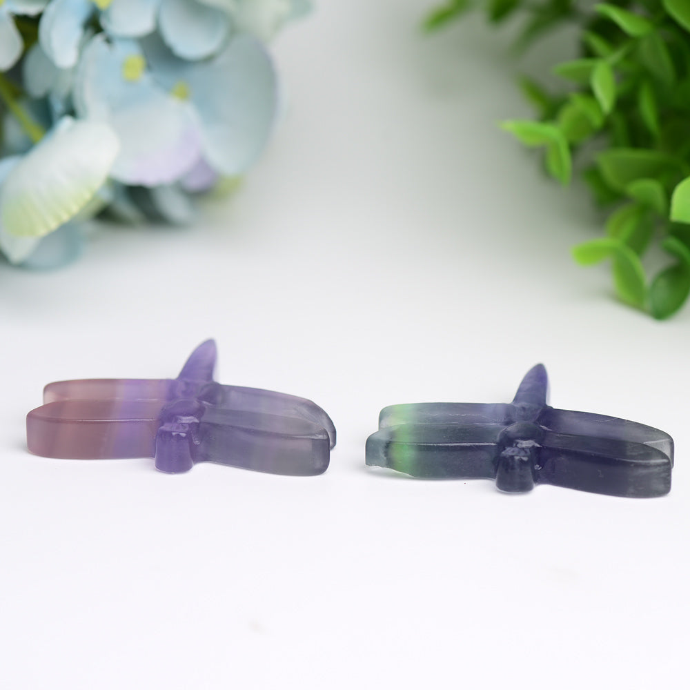 2.1" Fluorite Dragonfly Crystal Carving Bulk Wholesale Wholesale Crystals USA