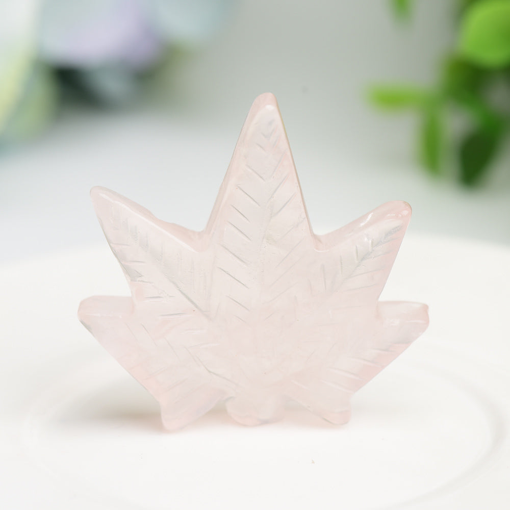 1.7" Mixed Crystal Maple Leaf Crystal Carving Bulk Wholesale Wholesale Crystals USA