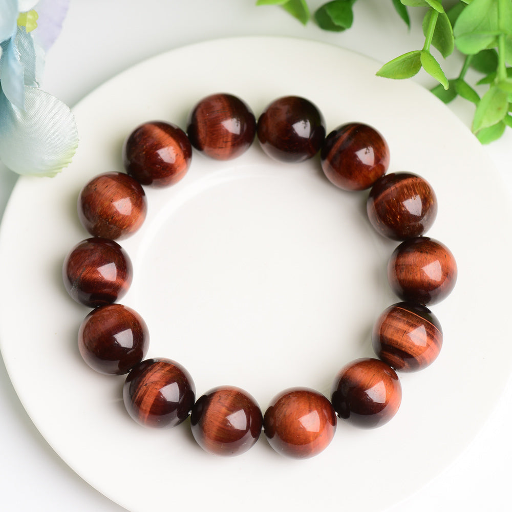 16mm Red Tiger's Eye Bracelet Bulk Wholesale Wholesale Crystals USA