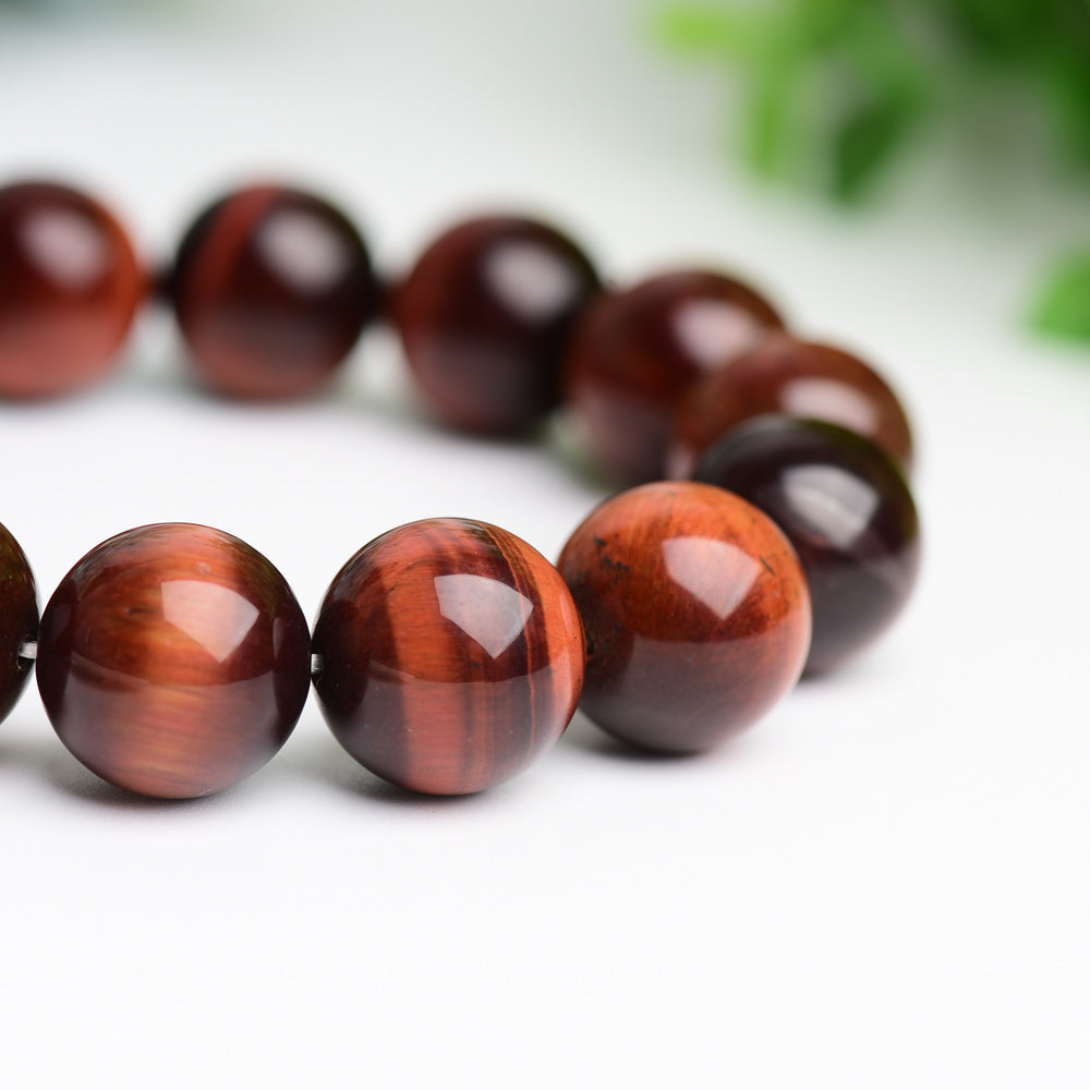 16mm Red Tiger's Eye Bracelet Bulk Wholesale Wholesale Crystals USA