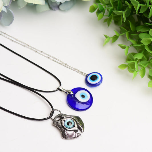 Evil's Eye Design Pendant Necklace                                                                                                                              Bulk Wholesale  Crystals USA