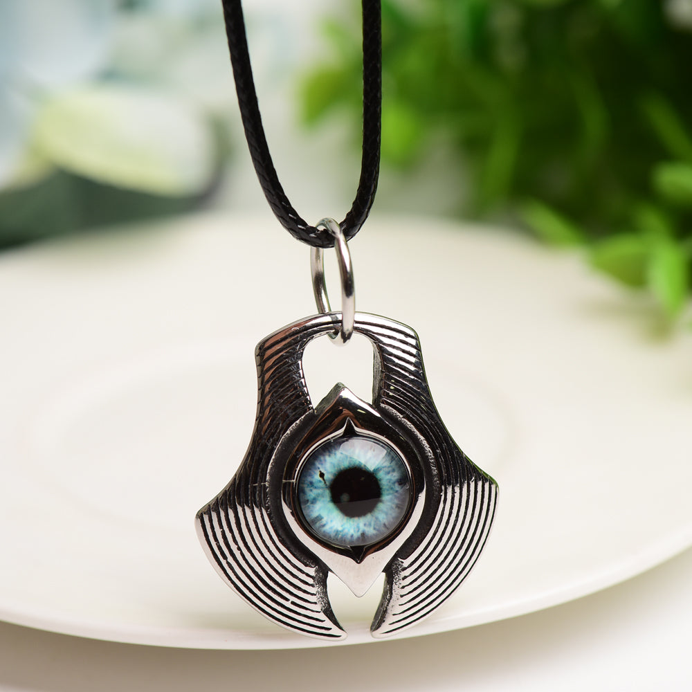 Evil's Eye Design Pendant Necklace                                                                                                                              Bulk Wholesale  Crystals USA