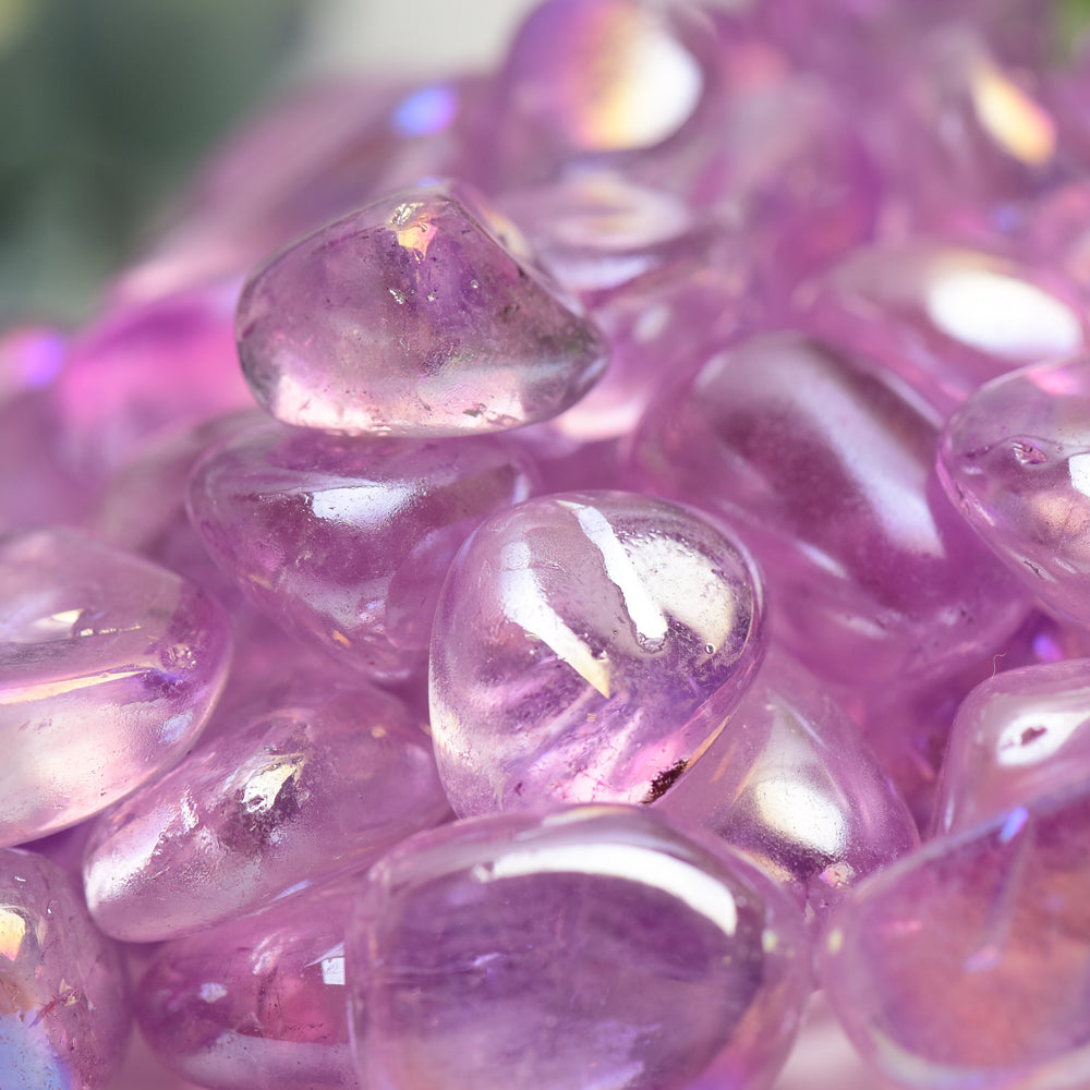 15-30mm Aura Amethyst Crystal Tumbles Bulk Wholesale  Crystals USA