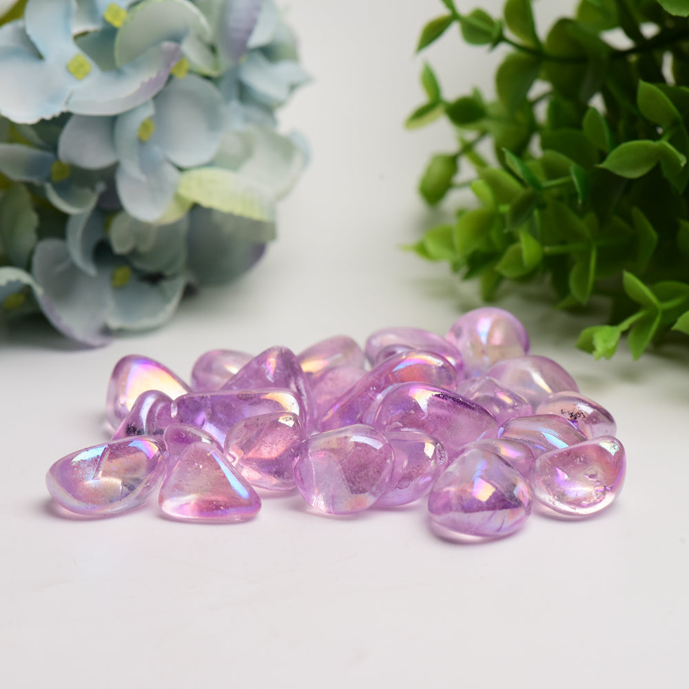 15-30mm Aura Amethyst Crystal Tumbles Bulk Wholesale  Crystals USA