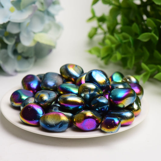 20-30mm Aura Dark Rainbow Crystal Tumbles Bulk Wholesale  Crystals USA