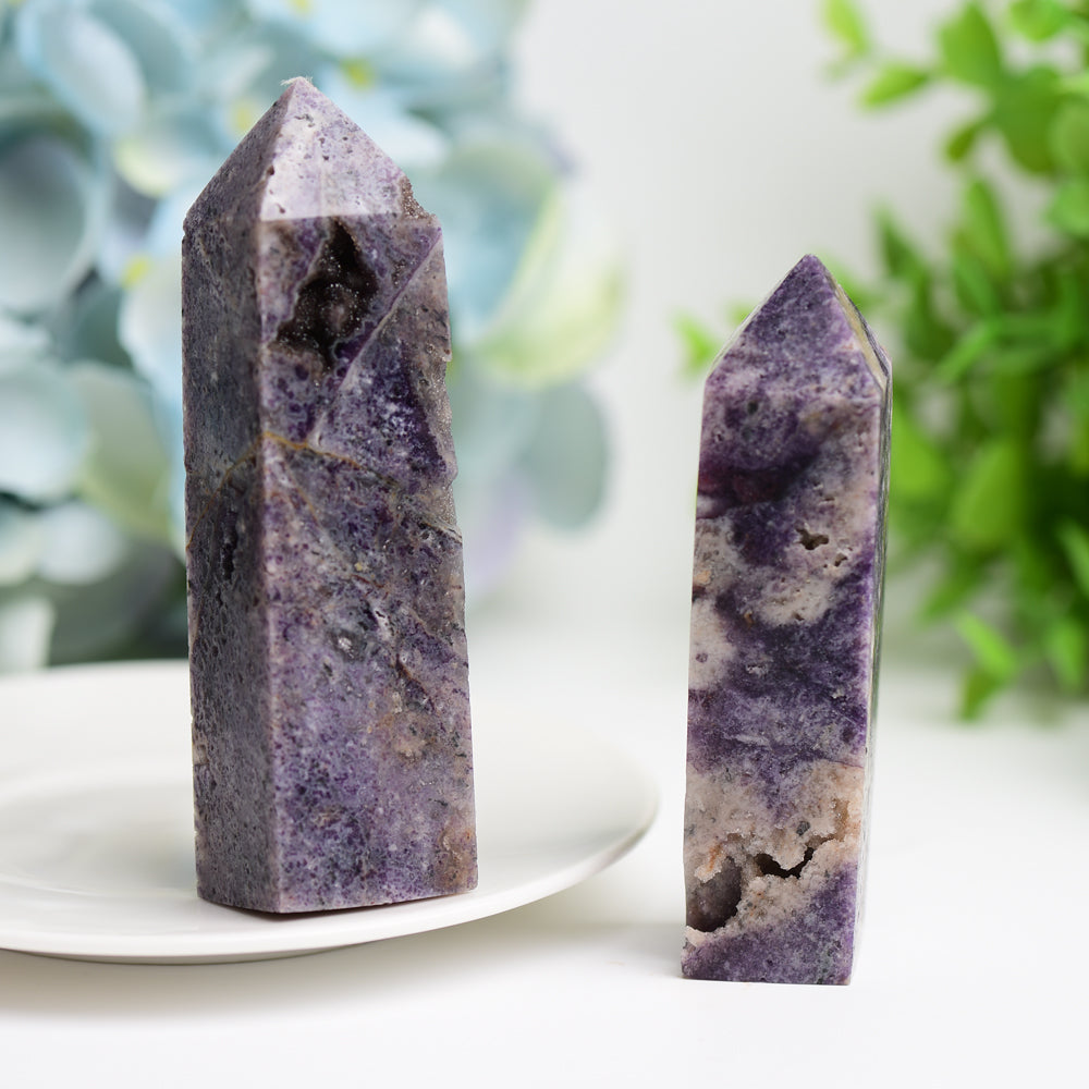 3.0"-4.5" Purple Sphalerite Crystal Tower Wholesale Crystals USA