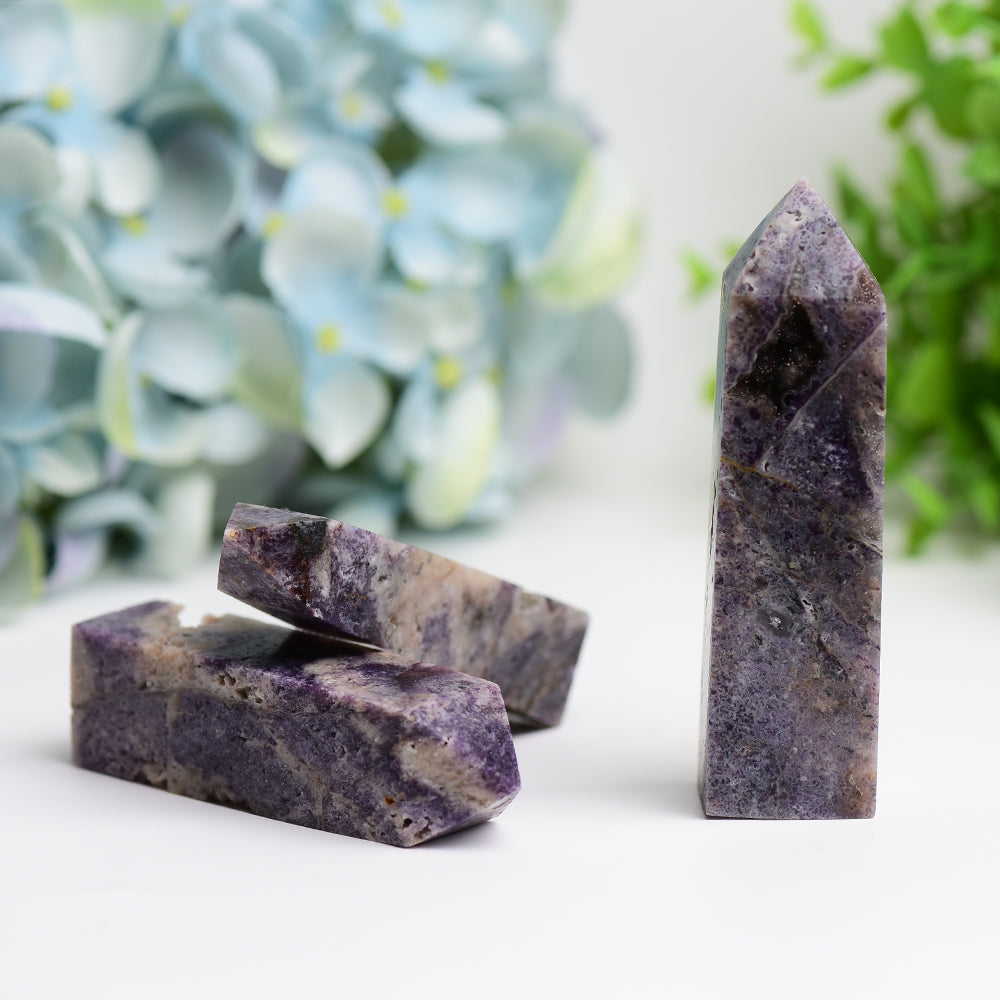 3.0"-4.5" Purple Sphalerite Crystal Tower Wholesale Crystals USA