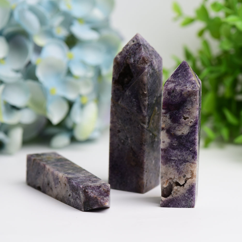 3.0"-4.5" Purple Sphalerite Crystal Tower Wholesale Crystals USA