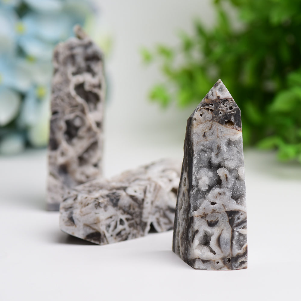 2.5"-4.0" Druzy Zinc Crystal Tower Bulk Wholesale Wholesale Crystals USA