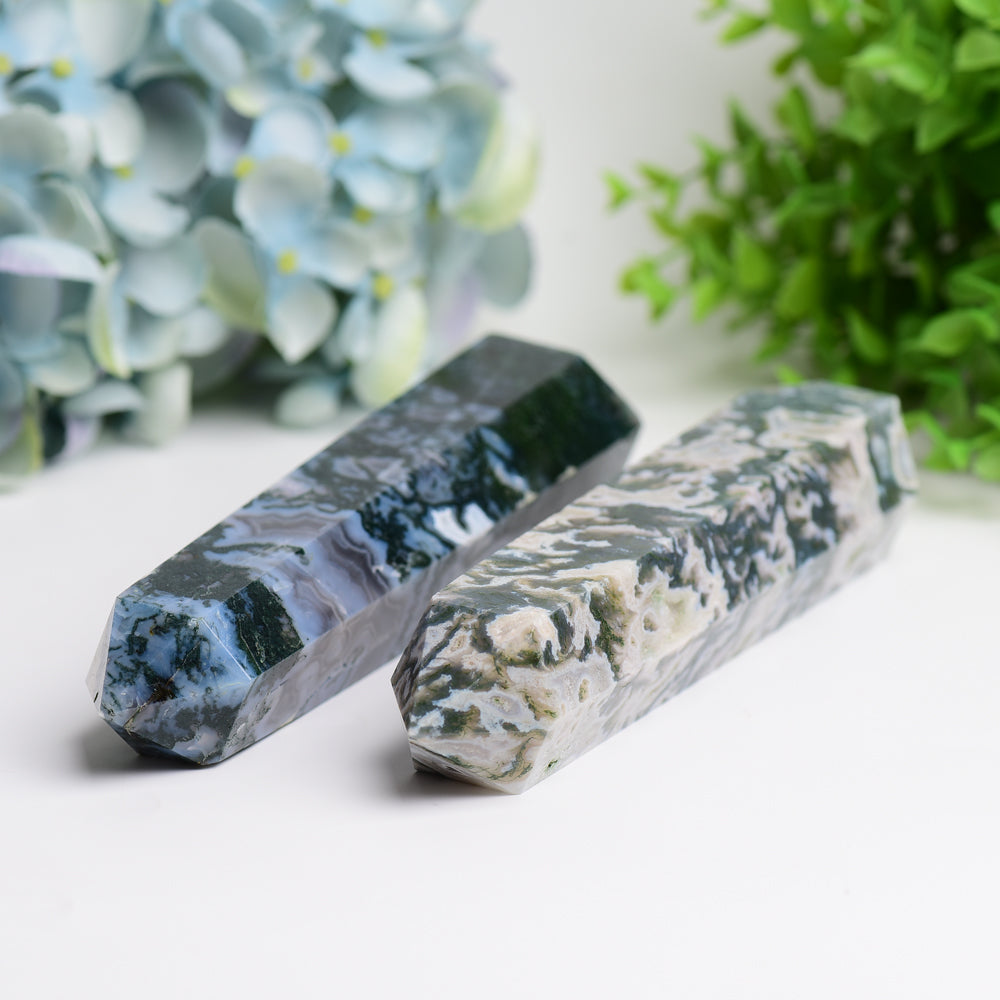 6.0" Moss Agate Crystal Tower Bulk Wholesale Wholesale Crystals USA