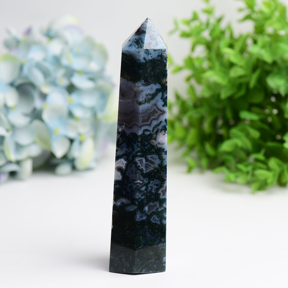 6.0" Moss Agate Crystal Tower Bulk Wholesale Wholesale Crystals USA