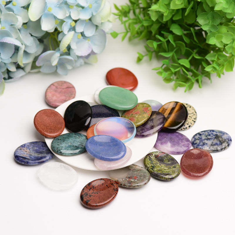 1.8" Mixed Crystal Worry Stone Bulk Wholesale Wholesale Crystals USA