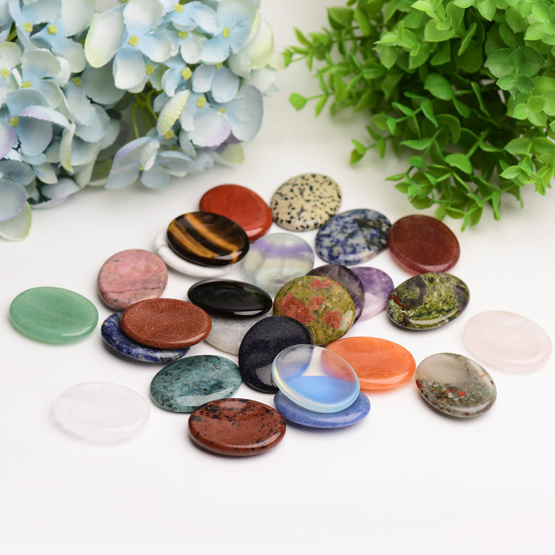 1.8" Mixed Crystal Worry Stone Bulk Wholesale Wholesale Crystals USA