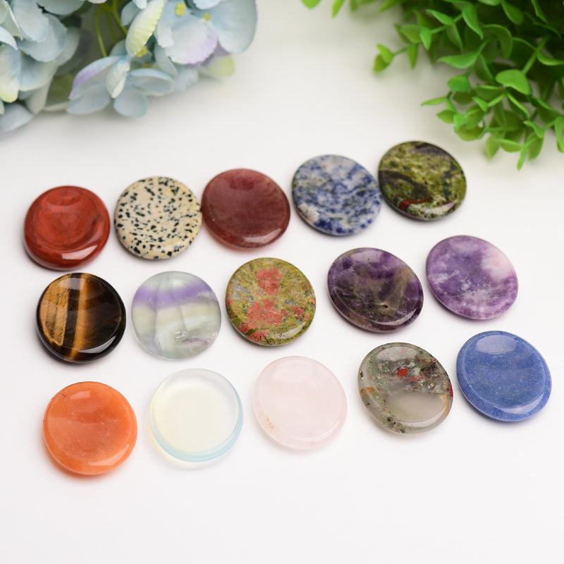 1.8" Mixed Crystal Worry Stone Bulk Wholesale Wholesale Crystals USA