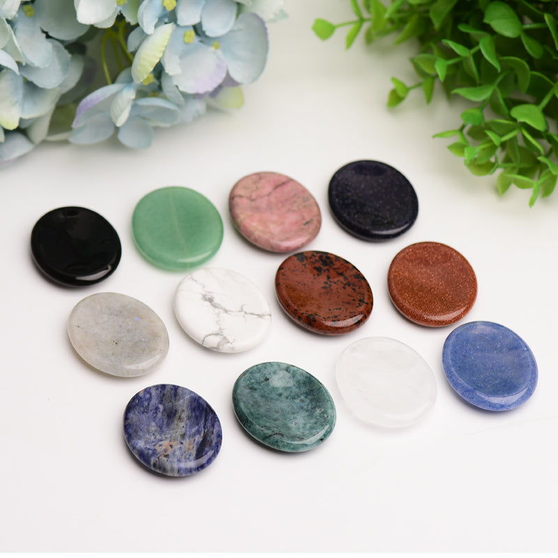 1.8" Mixed Crystal Worry Stone Bulk Wholesale Wholesale Crystals USA