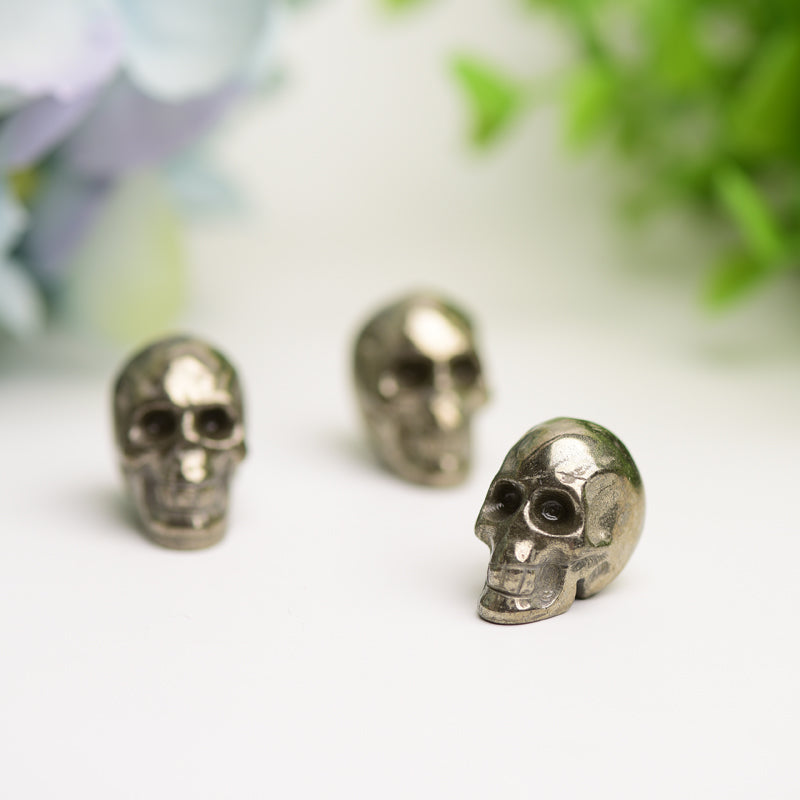 0.8" Mini Pyrite Skull Bulk Wholesale Wholesale Crystals USA