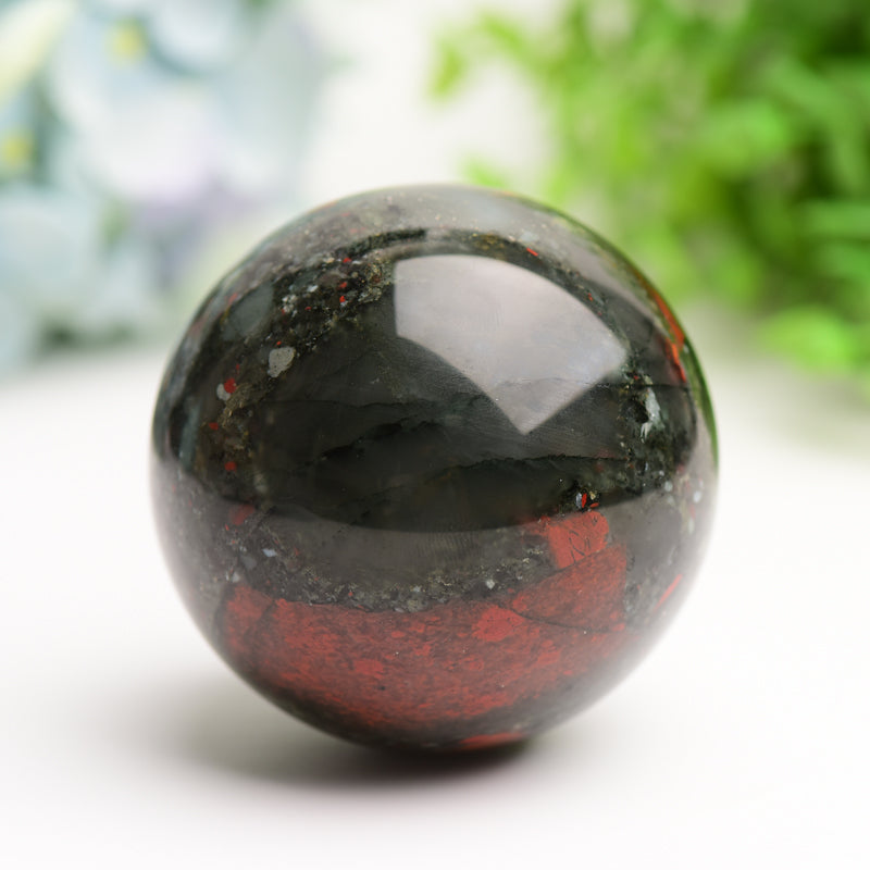 2.5"-3.0" Africa Blood Stone Crystal Sphere Bulk Wholesale Wholesale Crystals USA